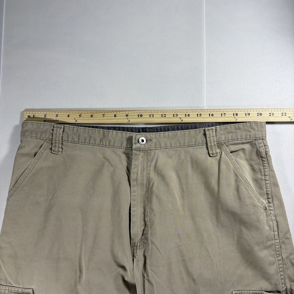 Wrangler Men's Relaxed Fit Khaki Cargo Pants Utility Workwear Cotton Beige Adult - Picture 5 of 6